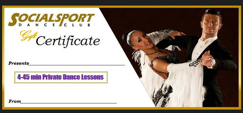 Socialsport Dance Club gift certificate Abington PA